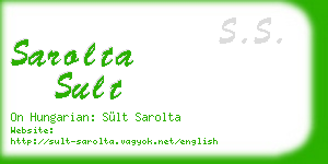 sarolta sult business card